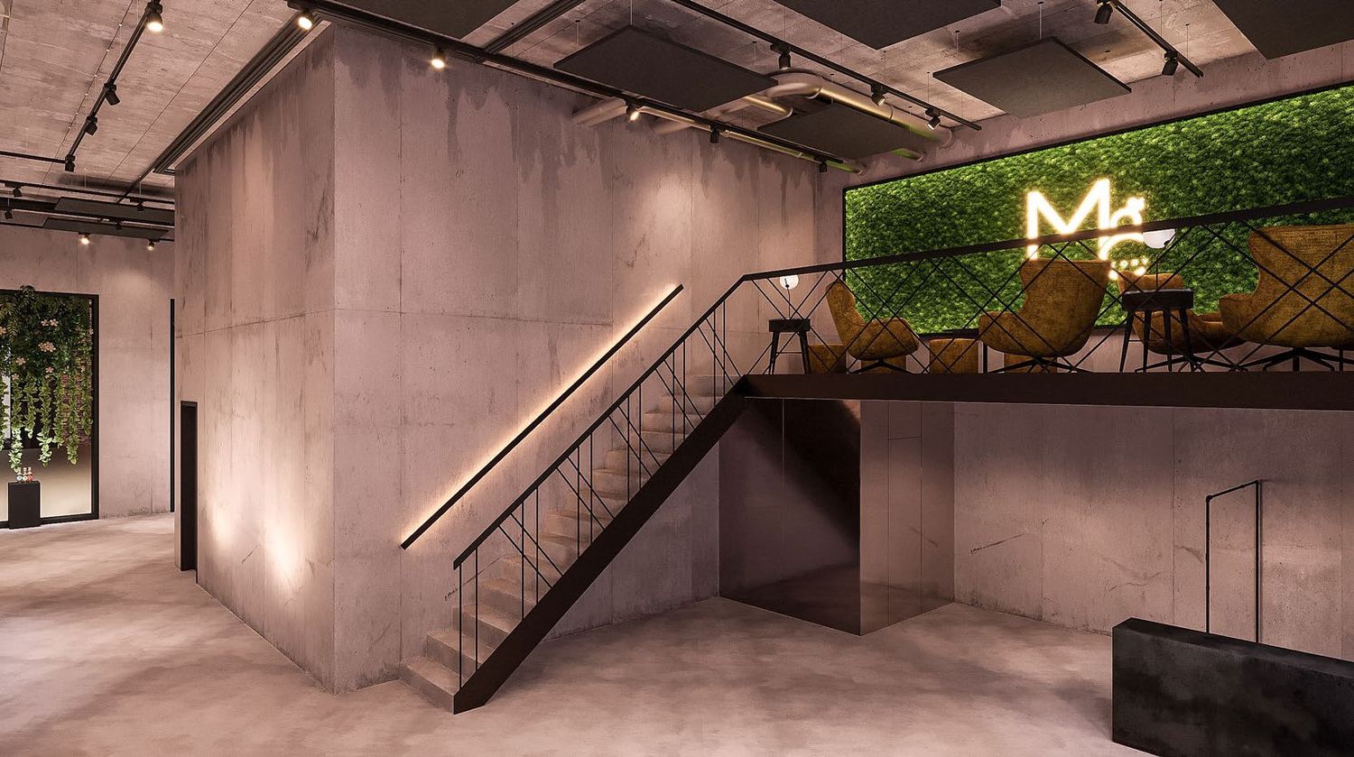 Sichtbeton-Architektur der M8 eventfactory